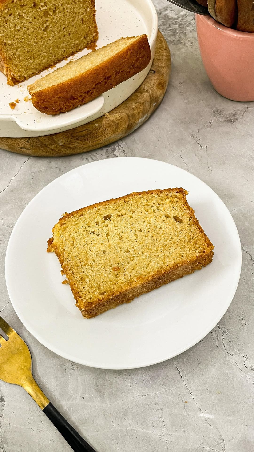 Eggless ghee cake
