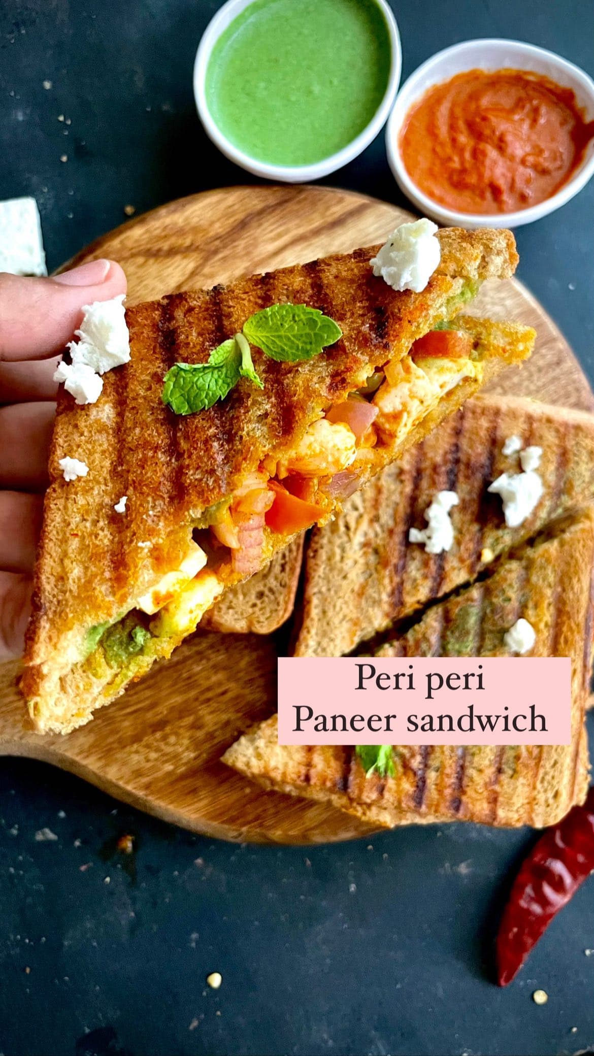 Peri Peri Paneer Sandwich