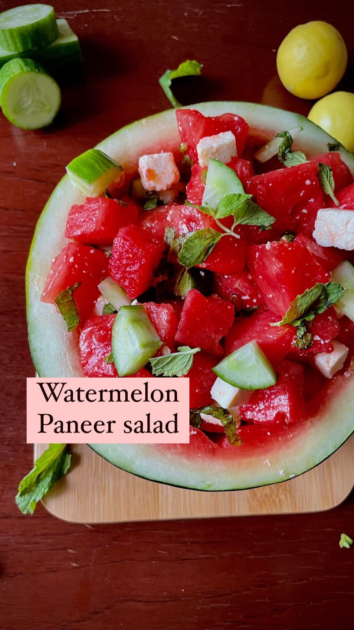 Watermelon Paneer salad
