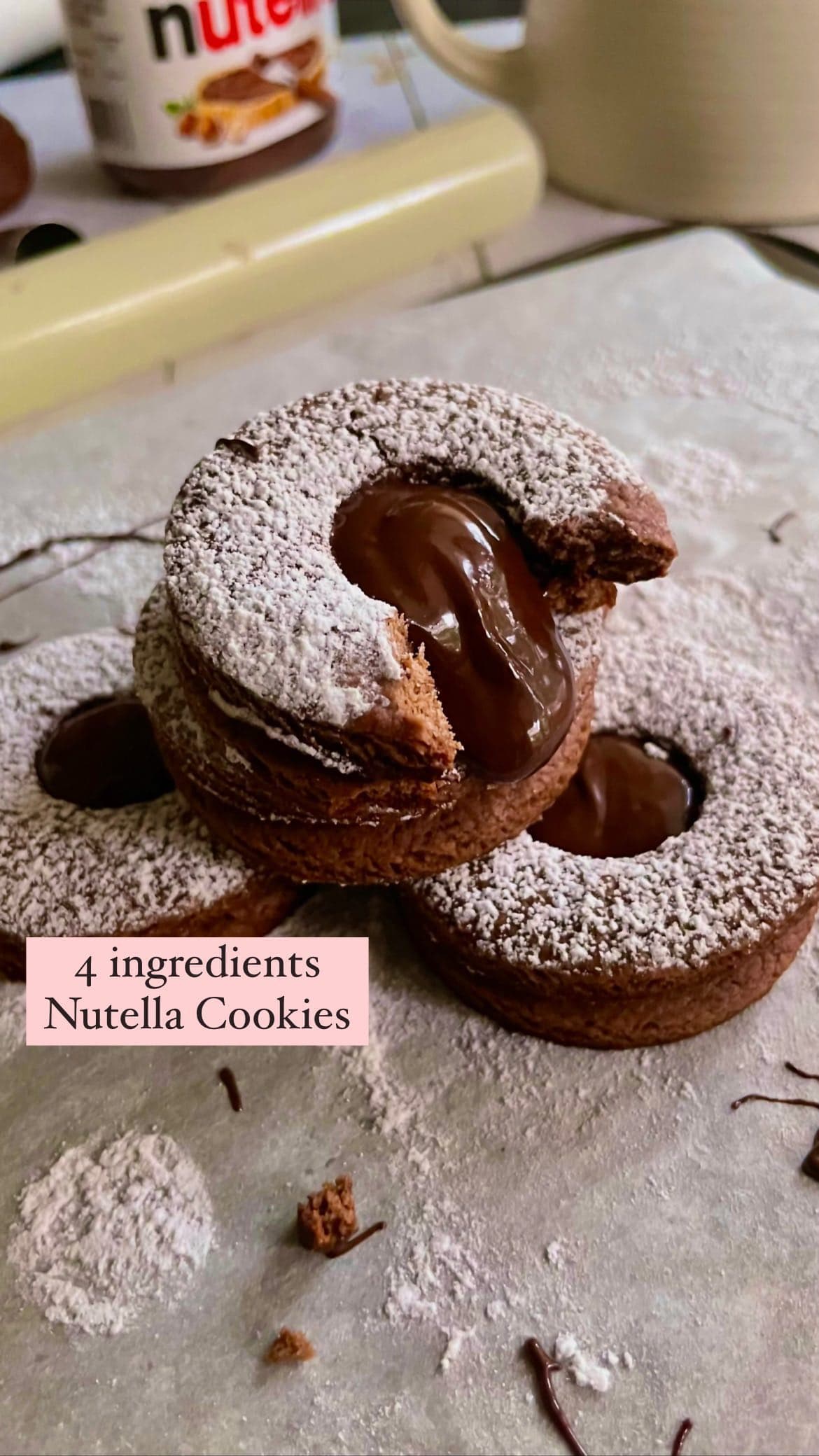 4-Ingredient Nutella Cookies