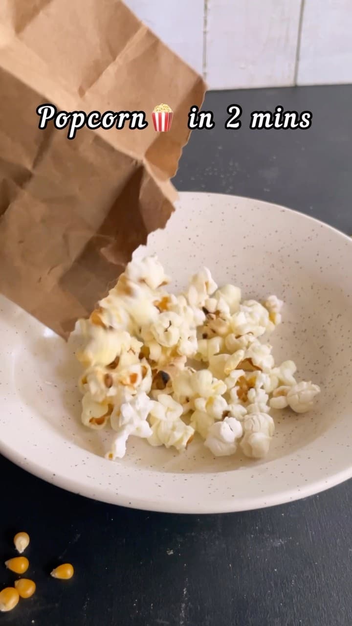 Popcorn in microwave in just 2 mins No huge vessels needed