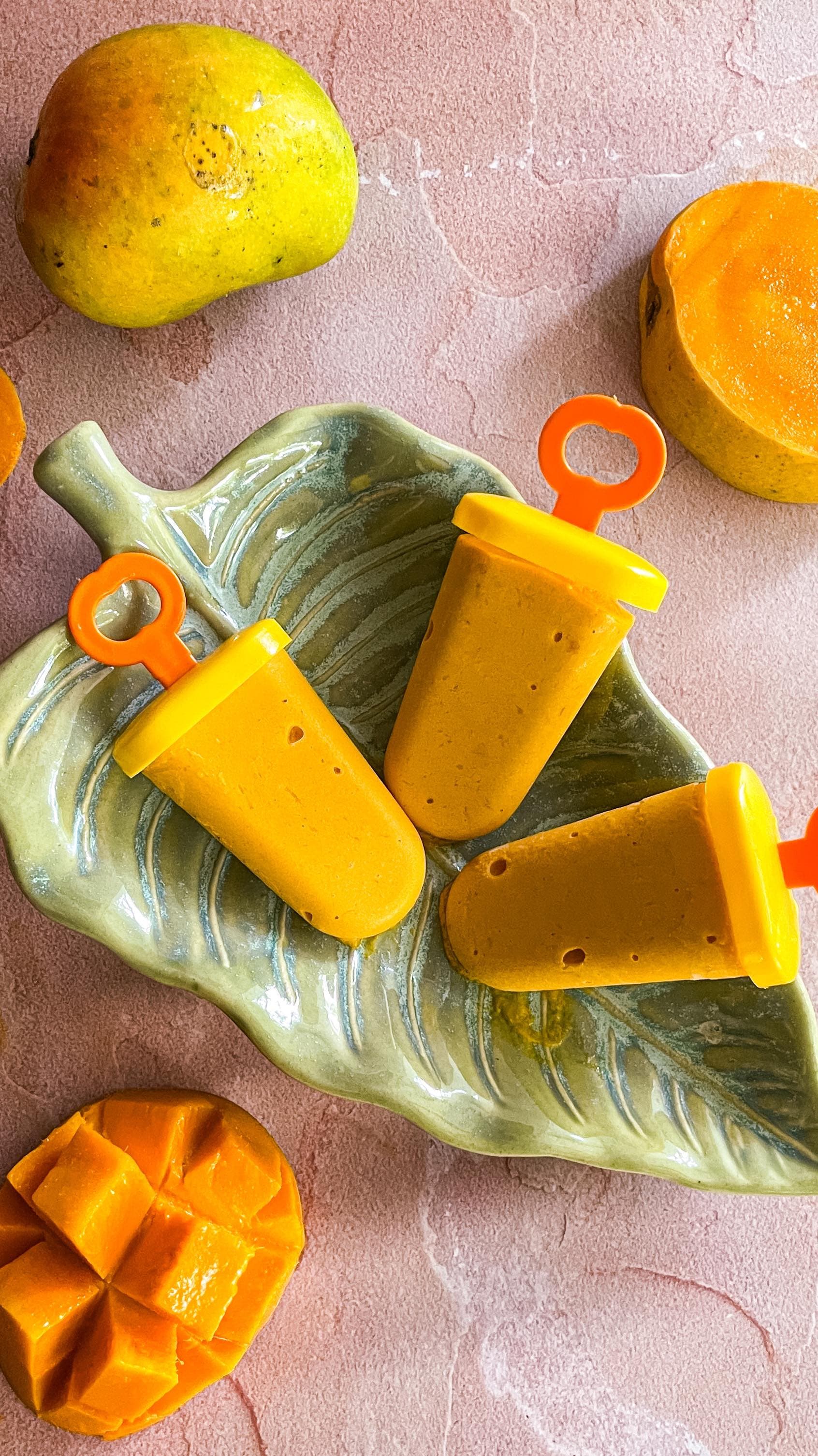 2-Ingredient Guilt-Free Mango Popsicles (No Sugar, No Cream!)